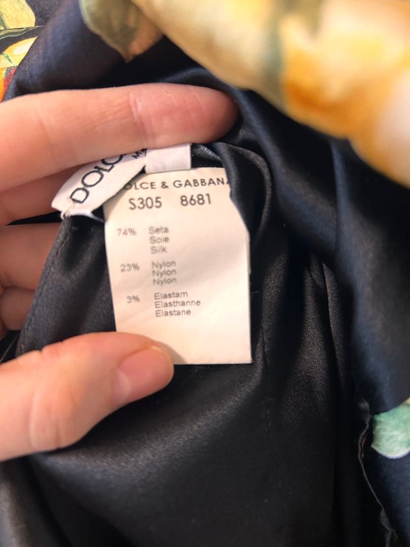 DOLCE & GABBANA フルーツ柄 ノースリーブワンピース