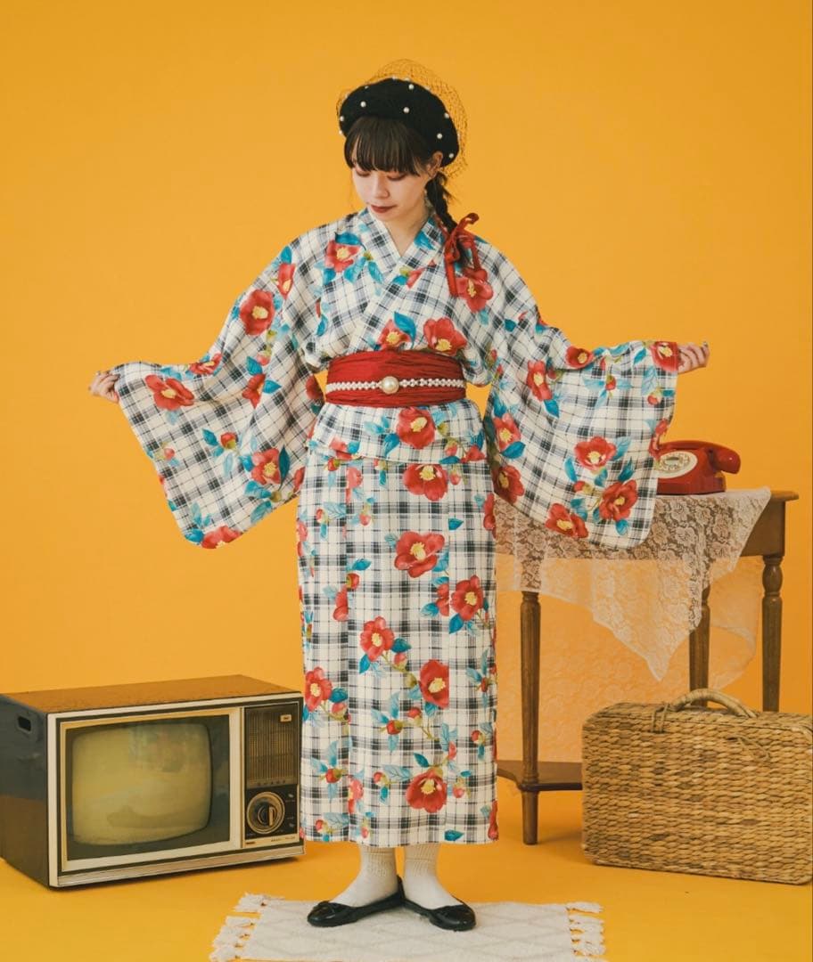 kutir 【クティールとレトロ】2wayレトロ浴衣セット