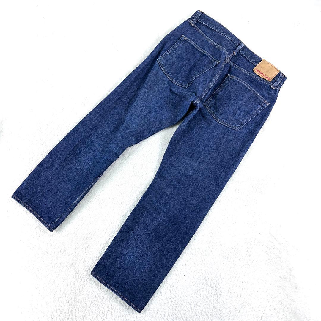 美品 リゾルト 710 デニム ジーンズ W34 大きいサイズ 濃紺 インディゴ