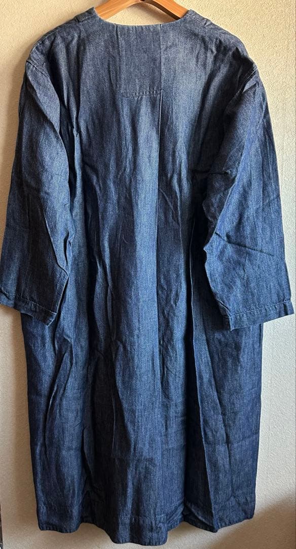 無印良品　ラミーコットンデニムコート、ワイドパンツ　セット　婦人　L