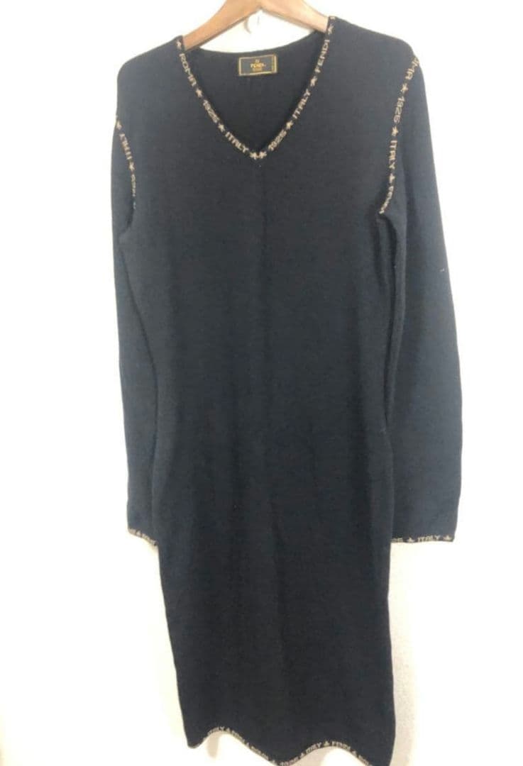 FENDI　フェンディ　ニット　ワンピース　黒