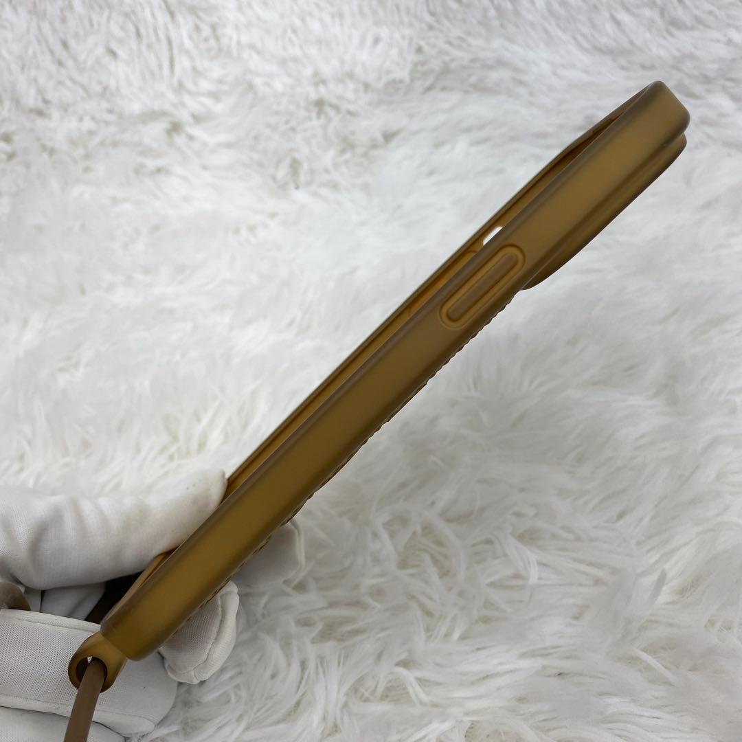 LOEWE iPhone14promaxケース ブラウン ストラップ付き