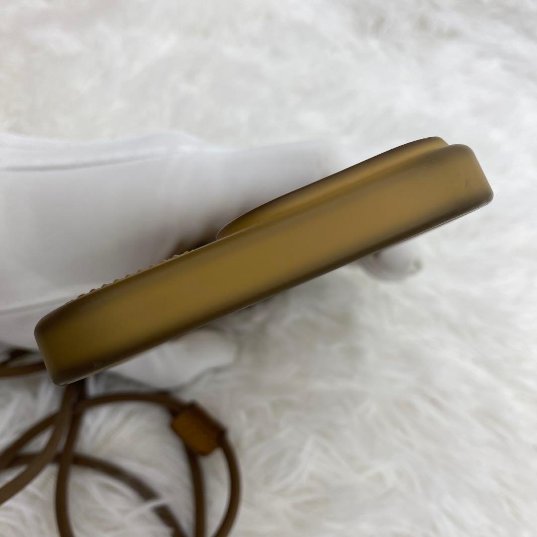 LOEWE iPhone14promaxケース ブラウン ストラップ付き