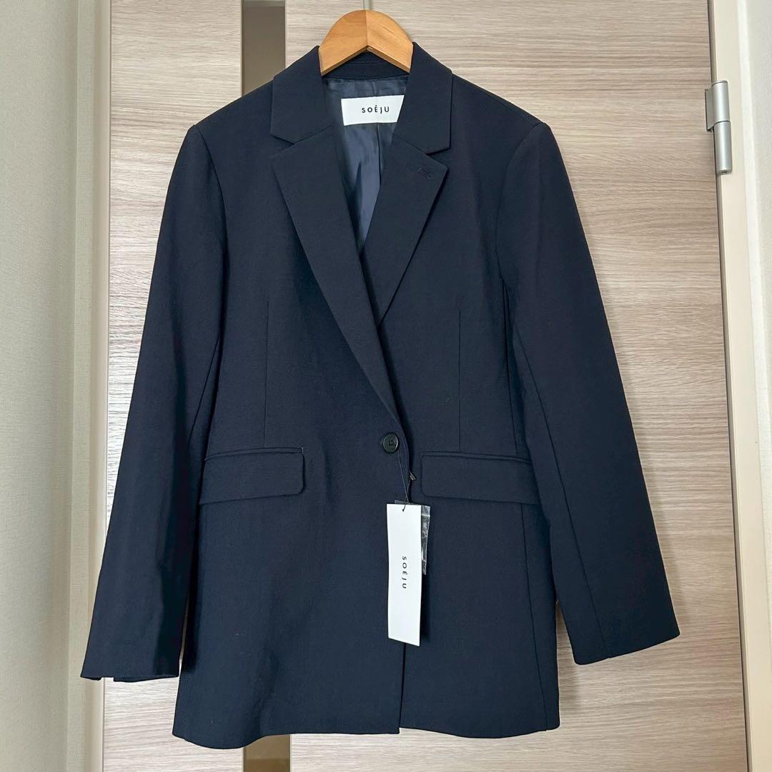 新品 SOEJU コンフォートファインセミダブルジャケット M ネイビー