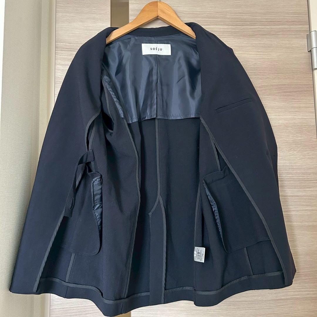 新品 SOEJU コンフォートファインセミダブルジャケット M ネイビー