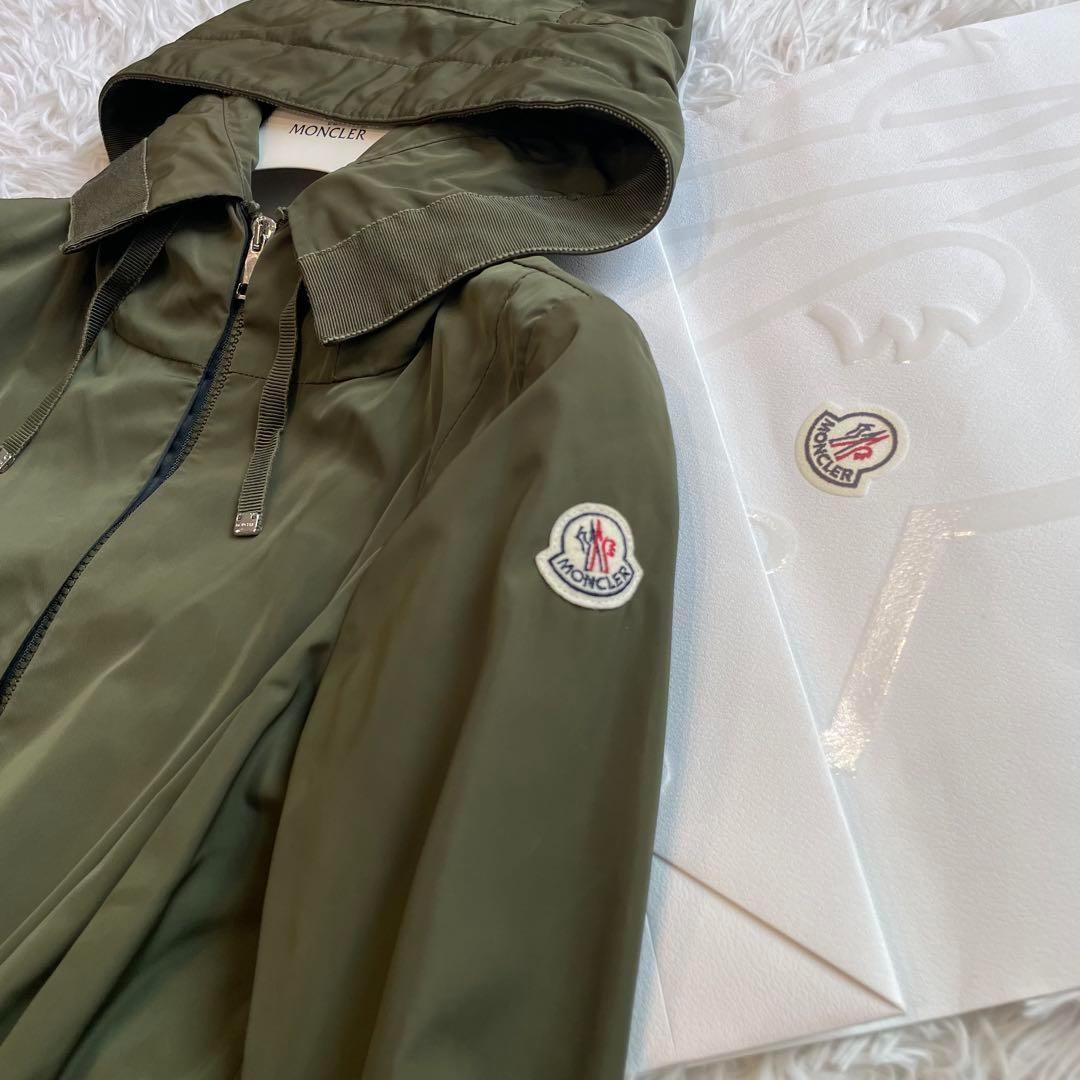 美品・鑑定済★モンクレール　TUILE モッズコート　レディース　カーキ　0
