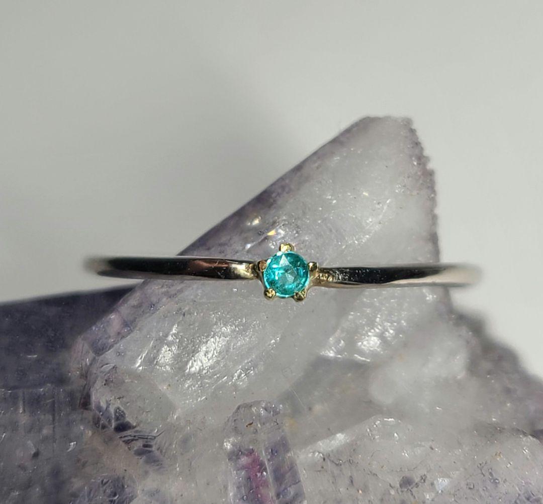 ビカビカネオン!!★ブラジルバターリャパライバトルマリン18金Ptリング★