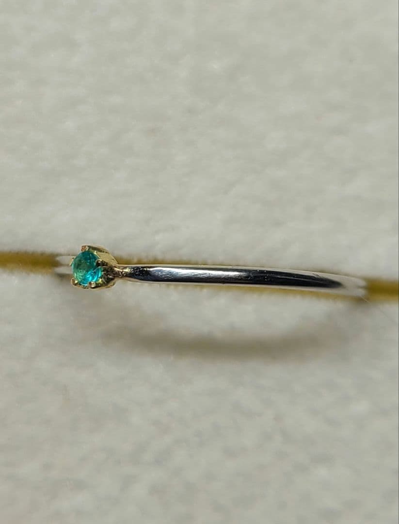 ビカビカネオン!!★ブラジルバターリャパライバトルマリン18金Ptリング★