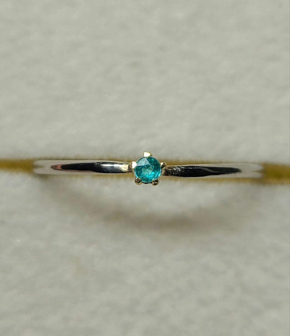 ビカビカネオン!!★ブラジルバターリャパライバトルマリン18金Ptリング★