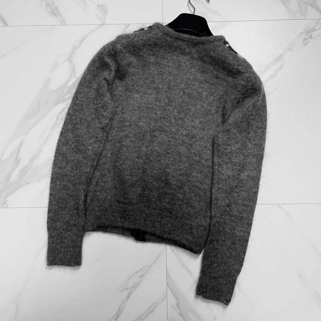 バーバリーブルーレーベル アンサンブル ニットカーディガン モヘヤ ノバチェック