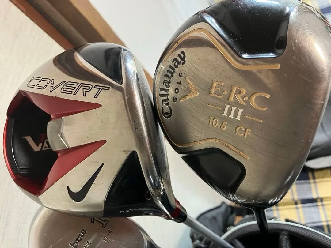 メンズ右利き初心者用　ゴルフクラブセット ２セット（2人）分　ナイキキャディ付き