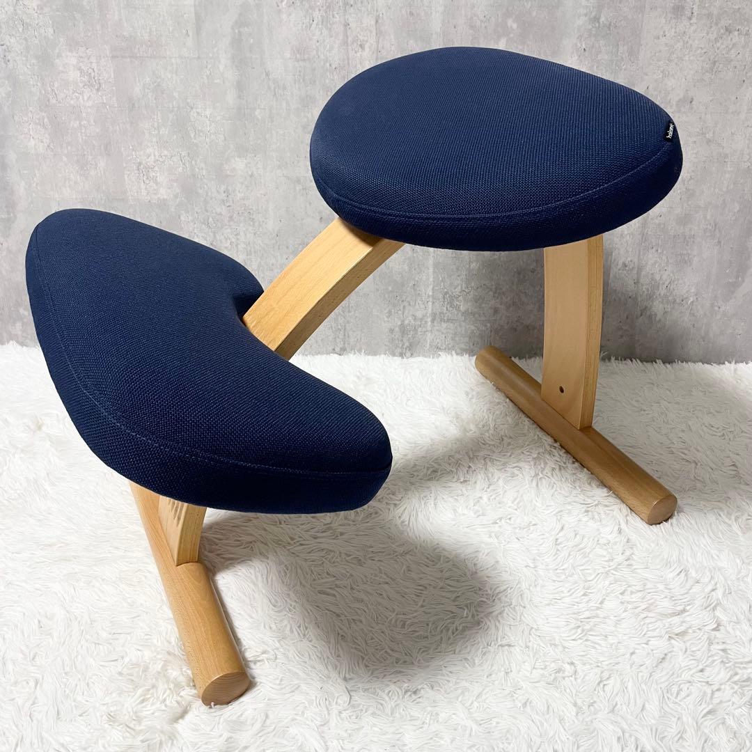 【美品】Balans EASY バランスチェア イージー ネイビー リボ社