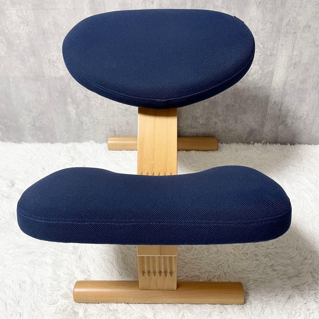 【美品】Balans EASY バランスチェア イージー ネイビー リボ社