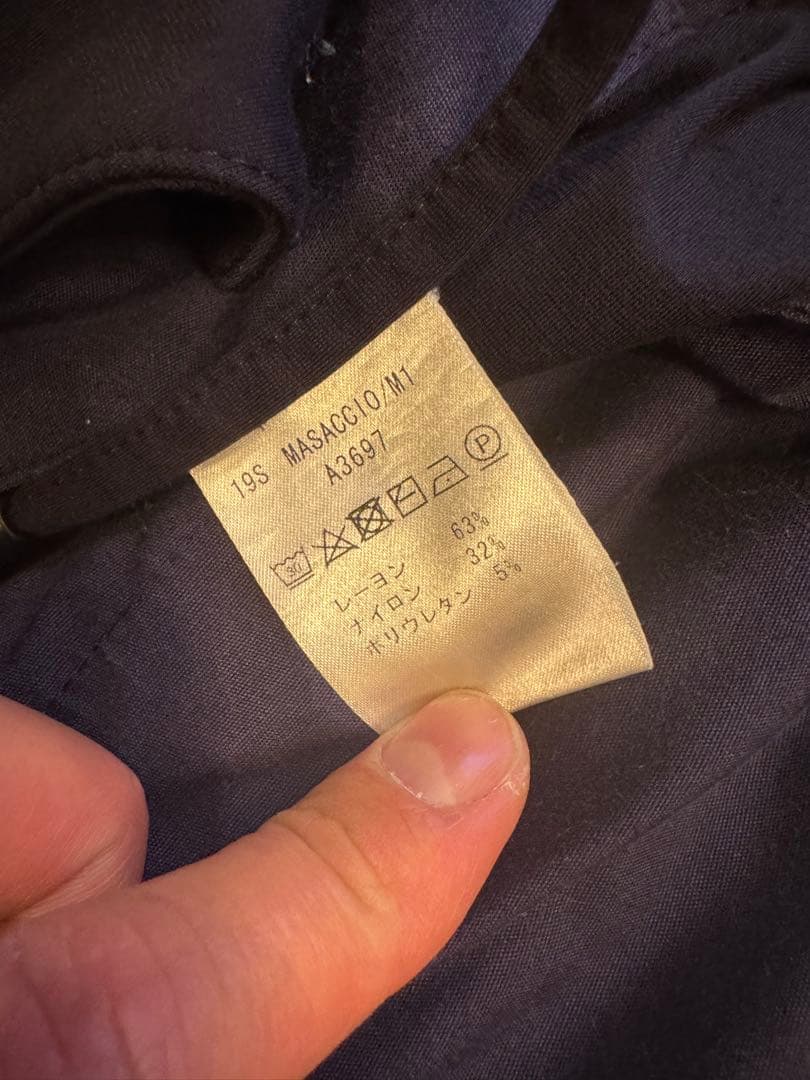 ジャブス マサッチョ シルキージャージ 46サイズ ネイビー　ジャージ