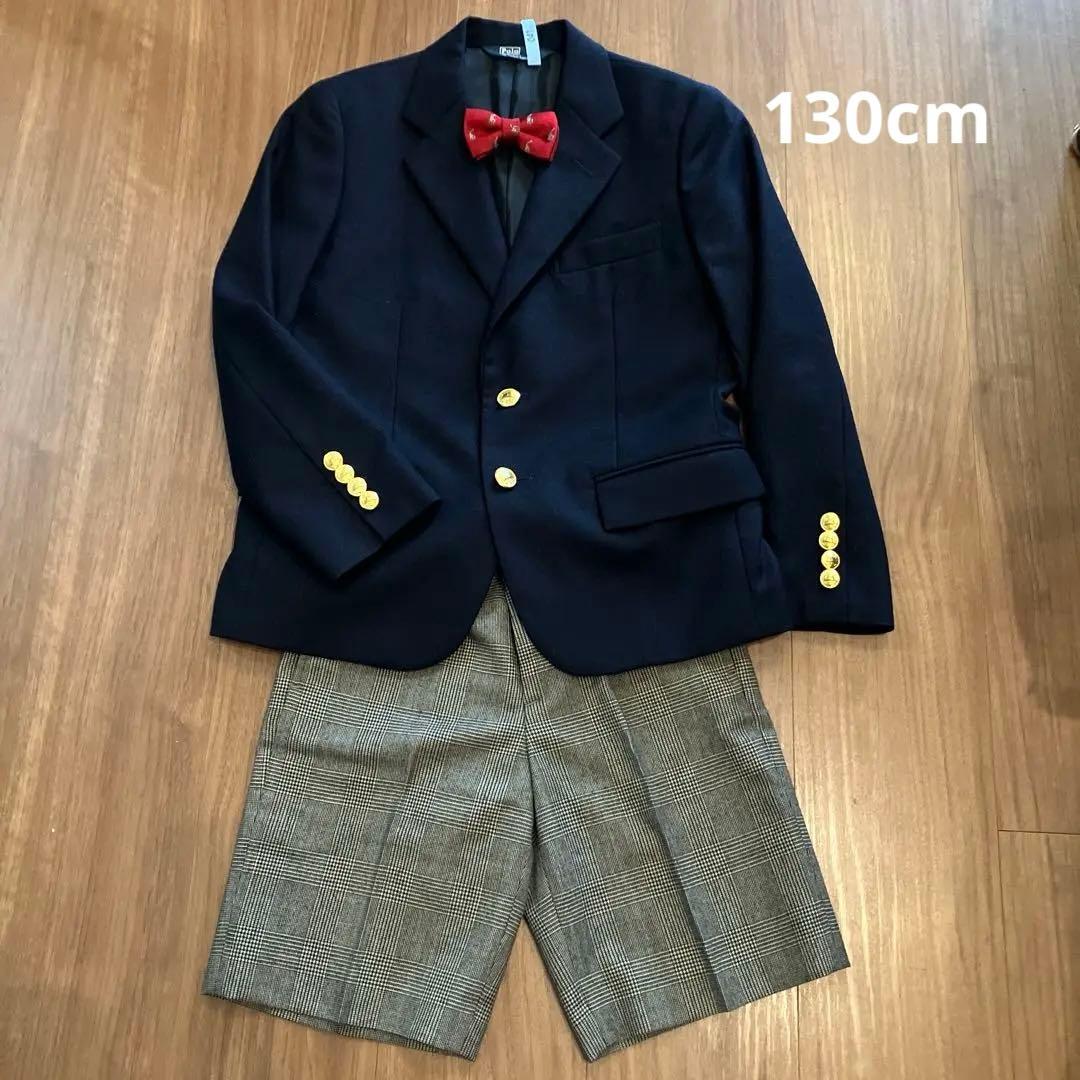 ポロラルフローレン フォーマルスーツ 紺ブレ 入学式 卒園式 男の子 130