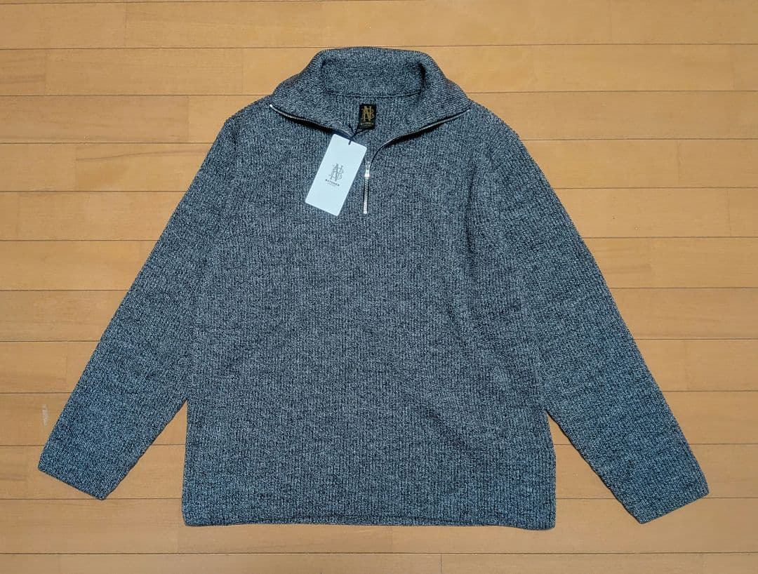 トップス 25AW BATONER SOLID WOOL RIB HALF ZIP