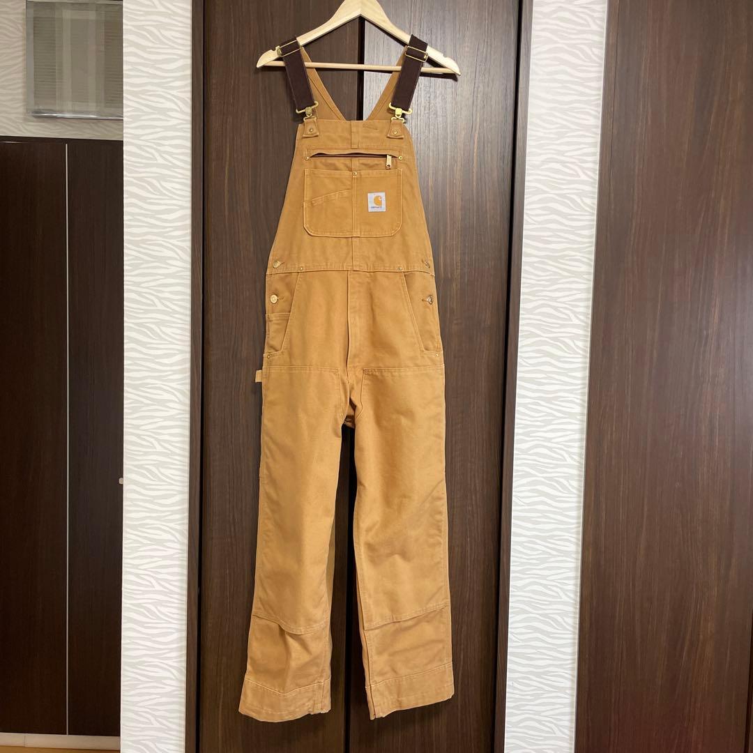 新品未使用 Carhartt ブラウン オーバーオール ダブルニー