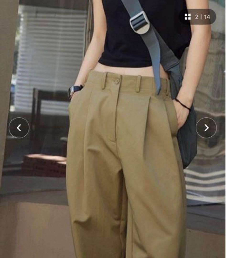 ANOTHER S タックワイドチノパン