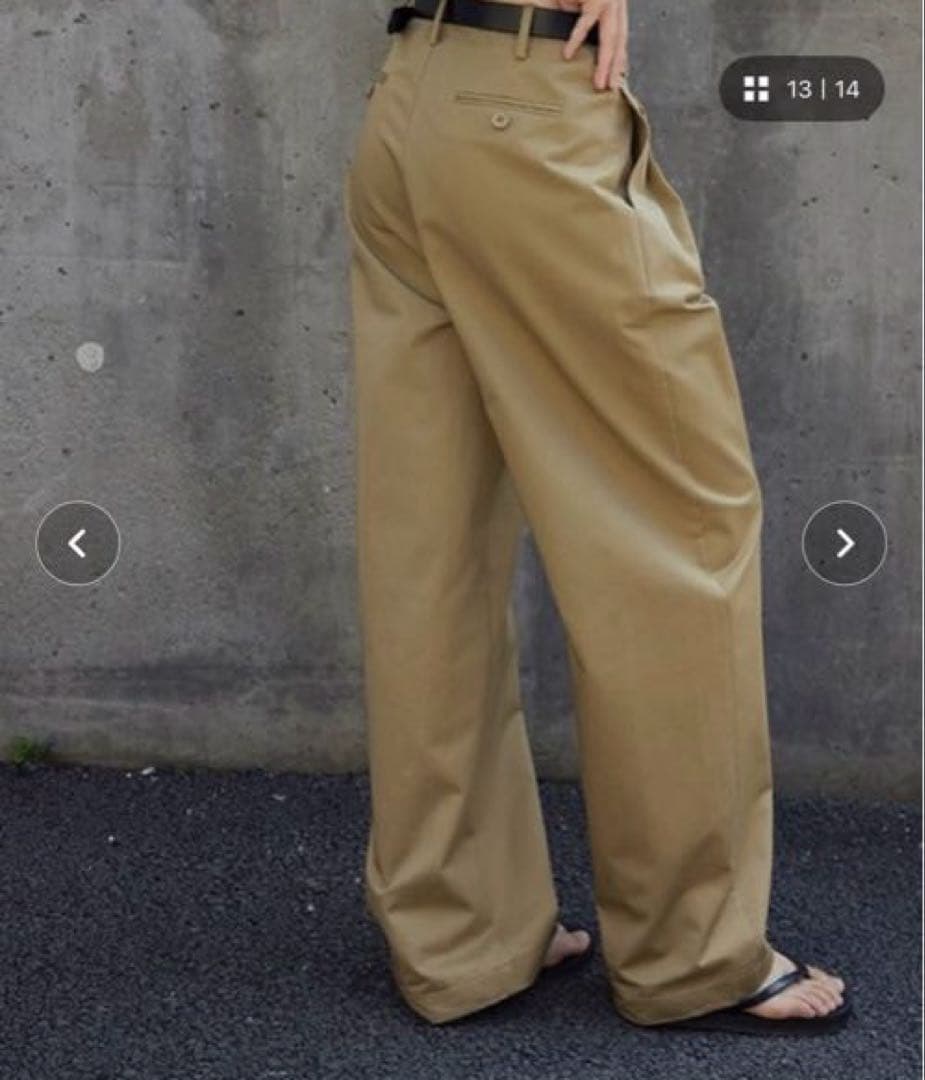 ANOTHER S タックワイドチノパン