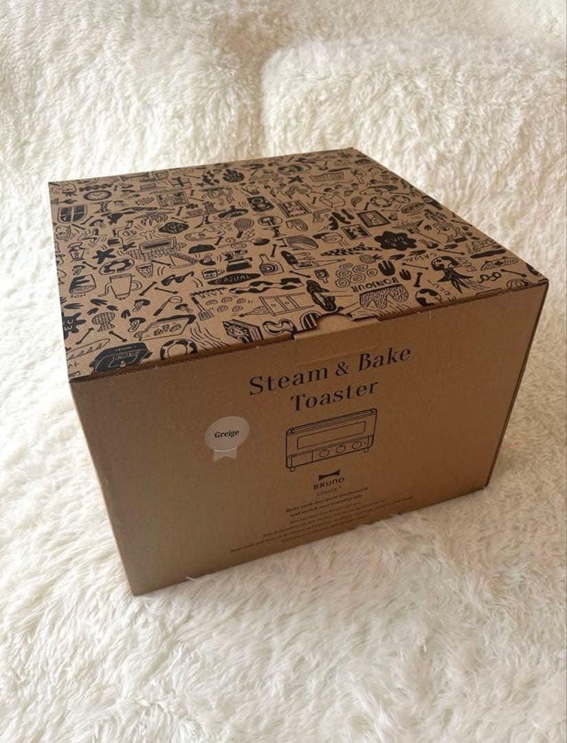 新品未使用 BRUNO crassy+ スチーム＆ベイクトースター【グレージュ】