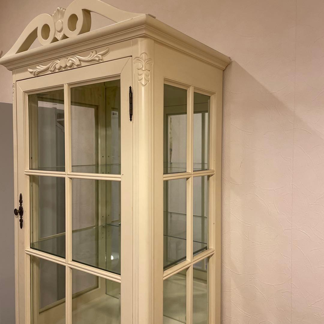 【お値下げしました】木製ガラス扉キャビネット