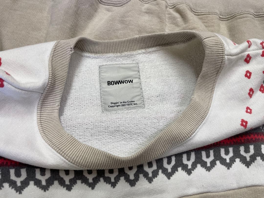 BOWWOW バウワウ  FLAKE SWEAT SHIRTS 雪柄