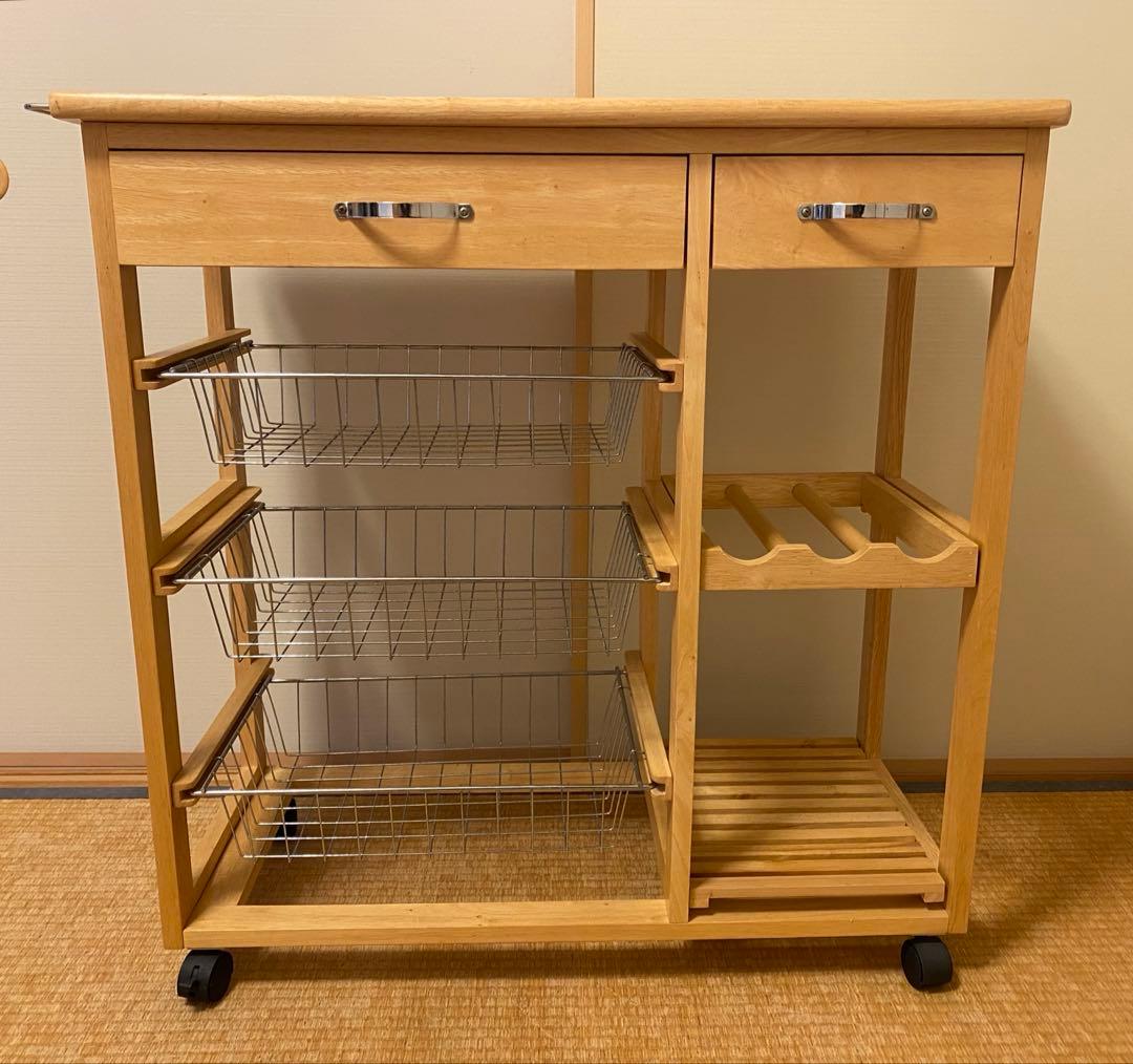 キャトルセゾン　キッチンワゴン　キャスター付