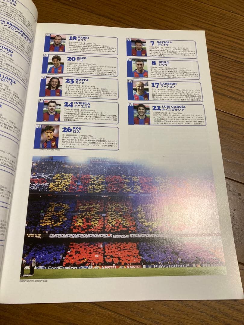 バルセロナ　サイン色紙セット　2004年ジャパンツアー　ロナウジーニョ　メッシ