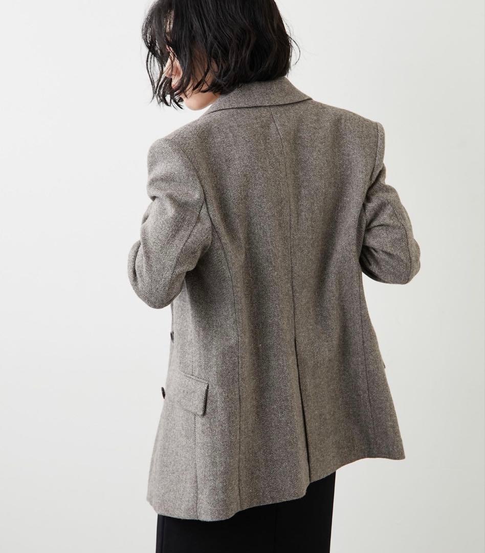 【cha.】WhimGazette ヘリンボーンテーラードジャケット