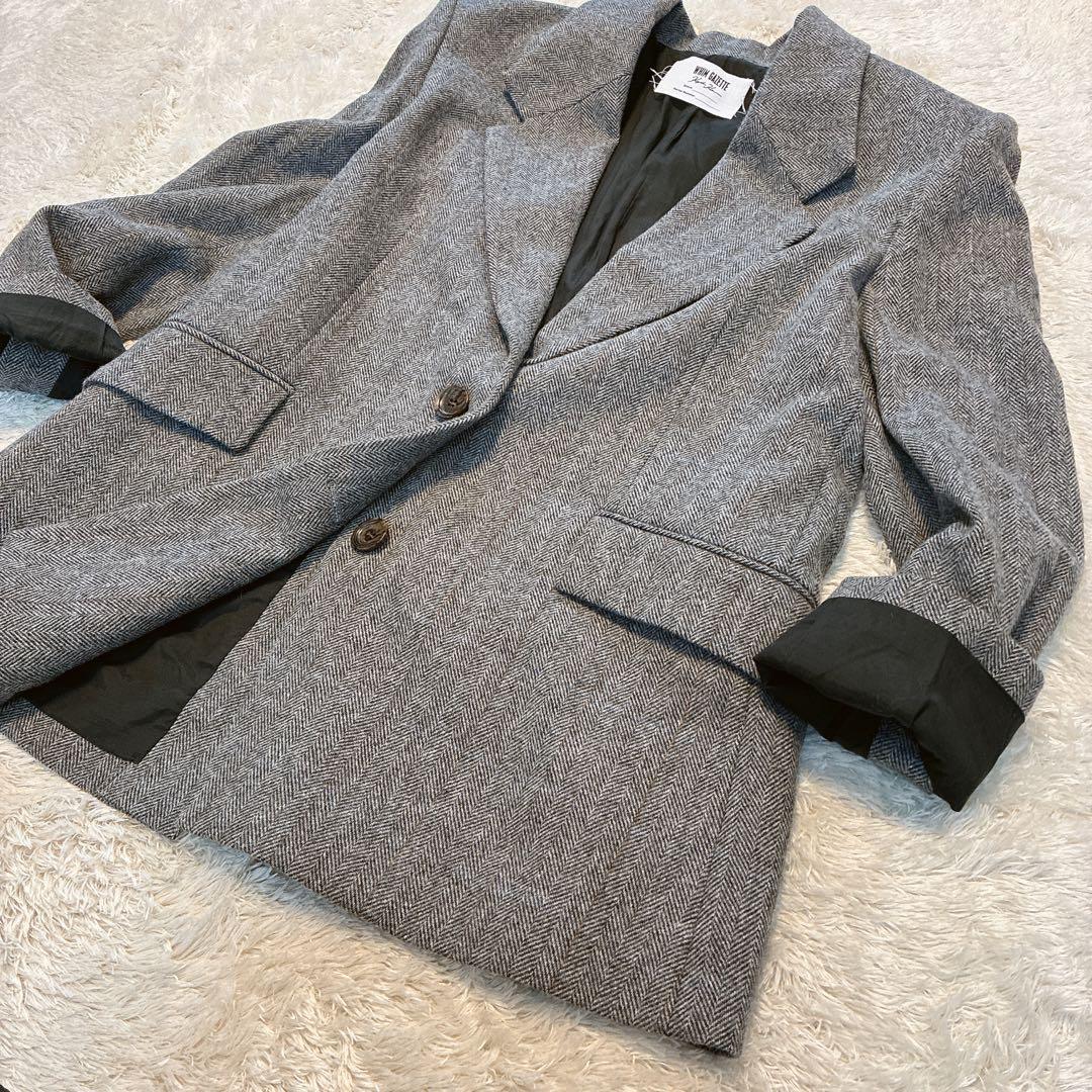 【cha.】WhimGazette ヘリンボーンテーラードジャケット