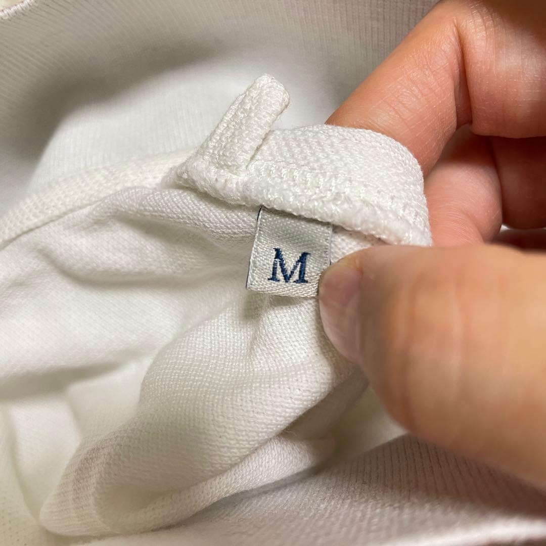モンクレール　襟裏ロゴ　マグリア　ポロシャツ　ホワイト　Mサイズ