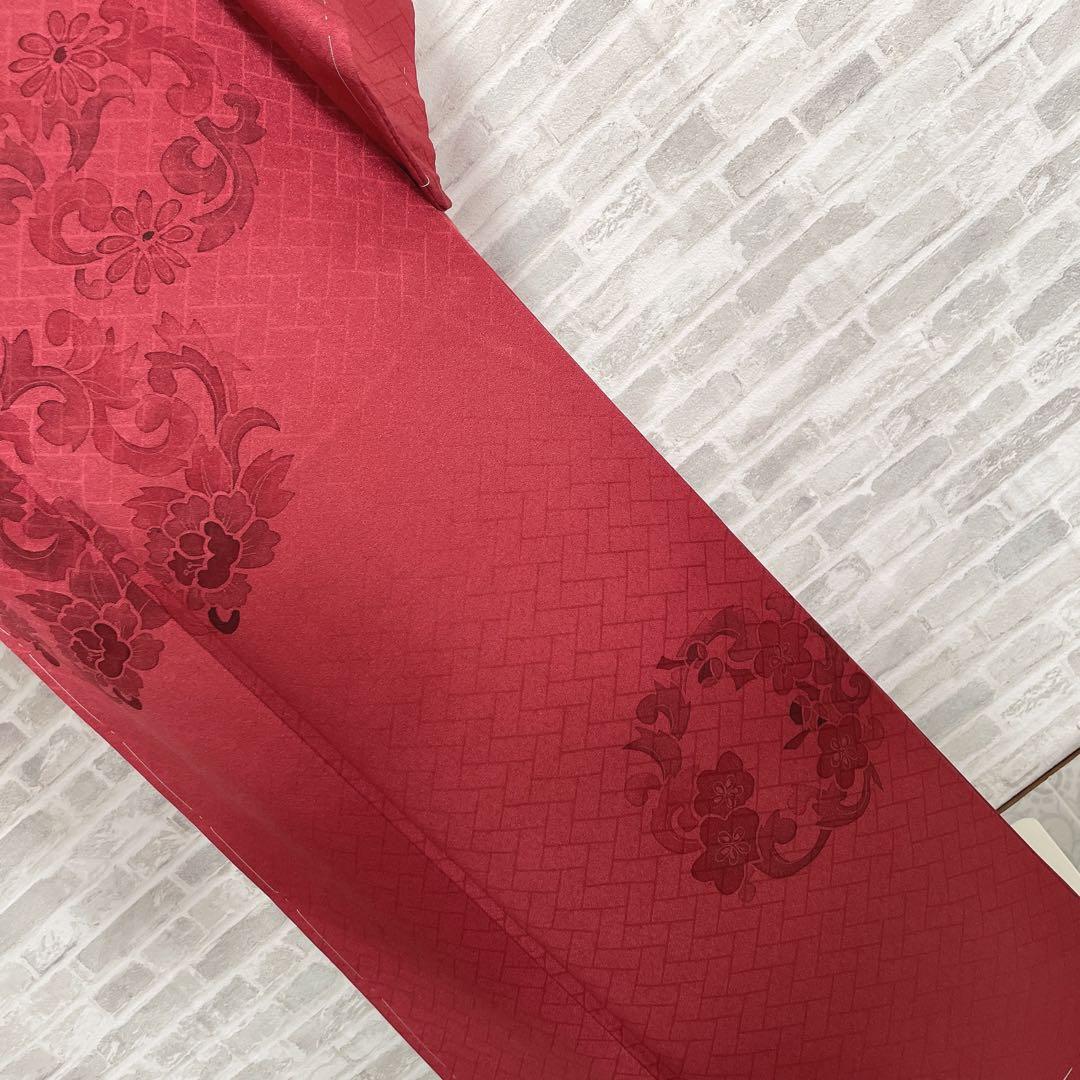 訪問着　フルセット　桧垣地紋　花丸紋　艶やか　着物　付け下げ　I6