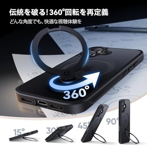 【2026最高傑作&定点360度回転】CASEKOO iPhone 16 用 m