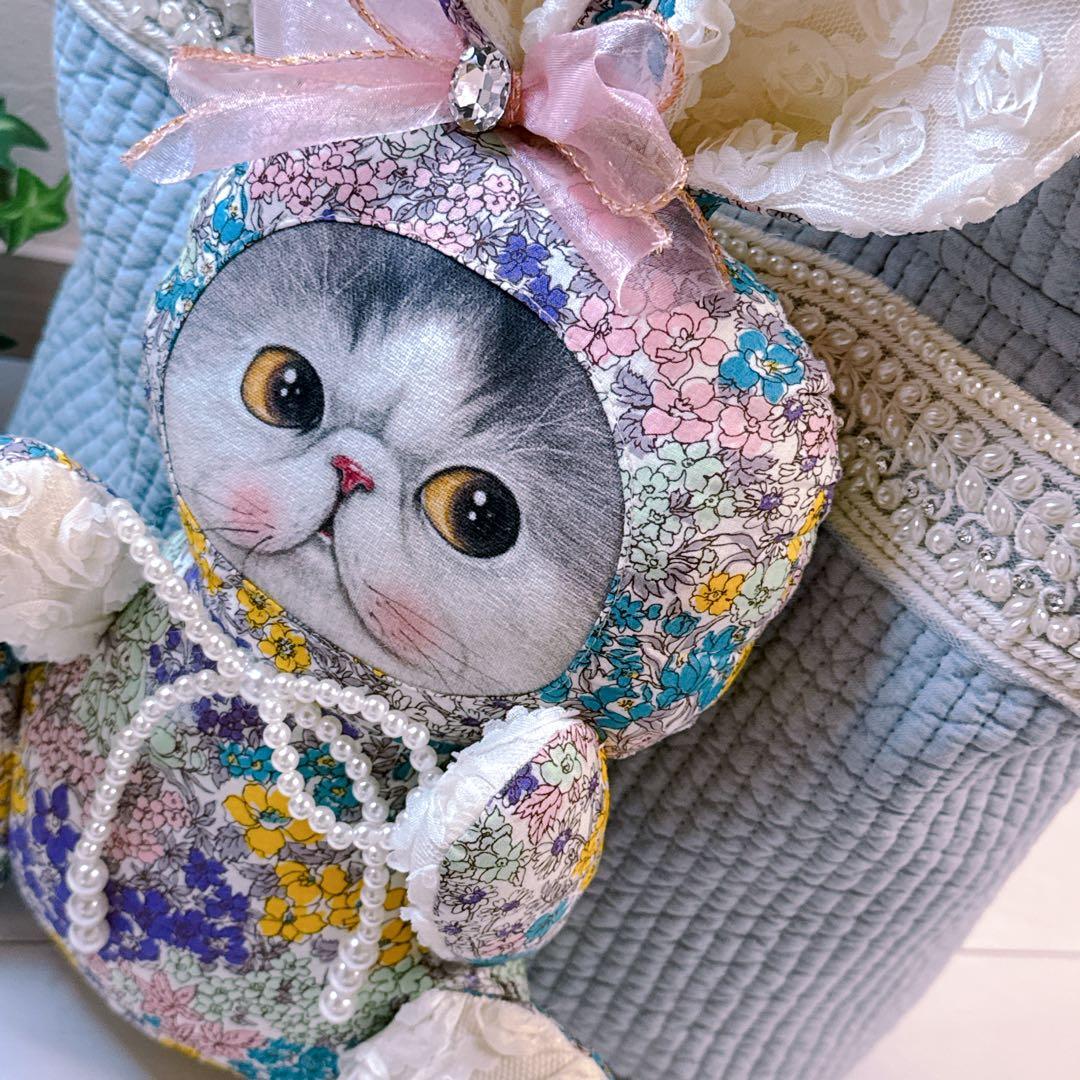 あ*き様 コヤンイサムチョン♡マンドゥ君のヌビ×インド刺繍春色トートバッグ