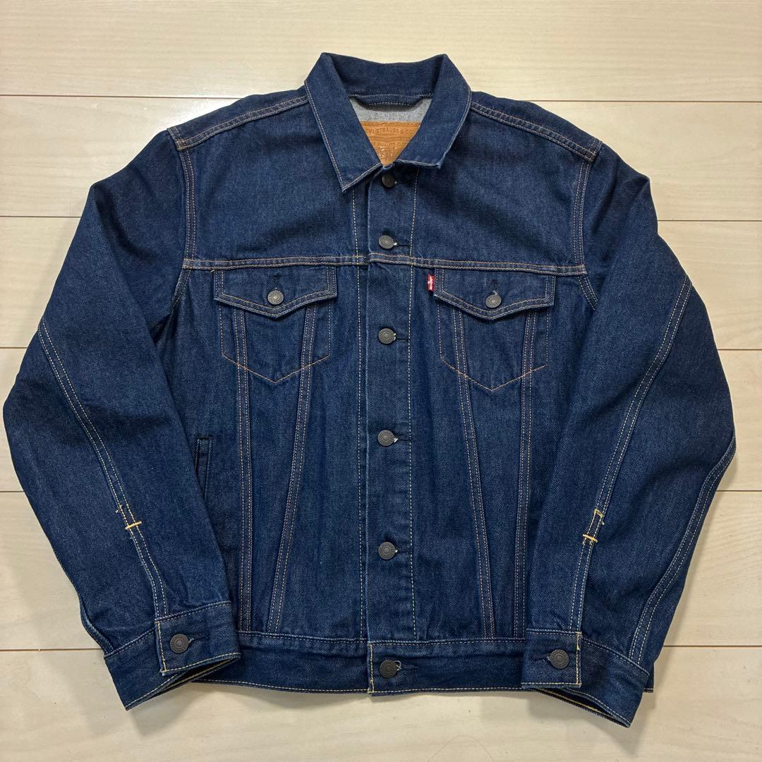 リーバイス 濃紺デニムセットアップ トラッカージャケット 501 W33 L30