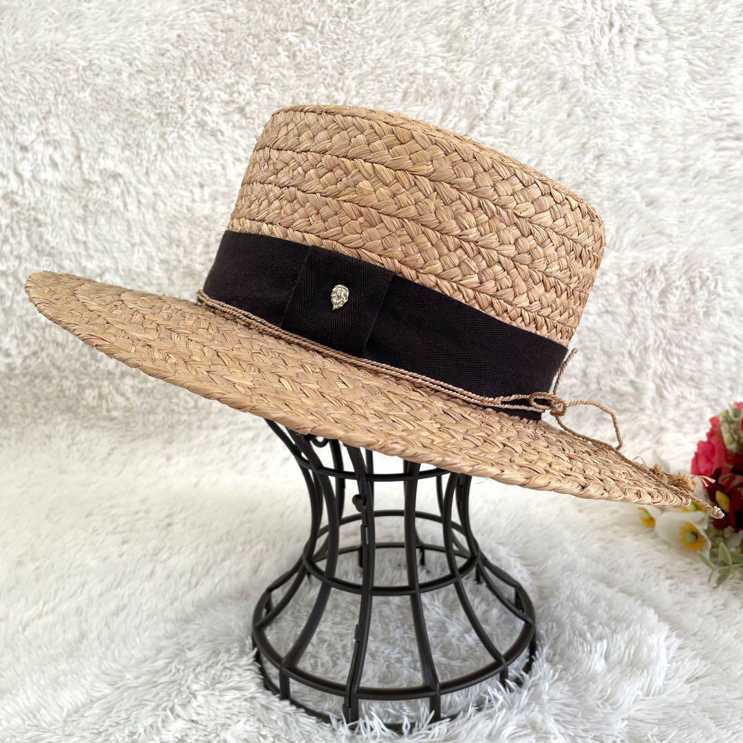 ヘレンカミンスキー✨麦わら帽子　カンカン帽　ハット　ストロー　ナチュラル　ヌガー