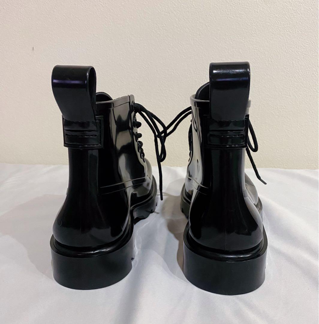 BOTTEGA VENETA ラバー レースアップ ブーツ　レインブーツ