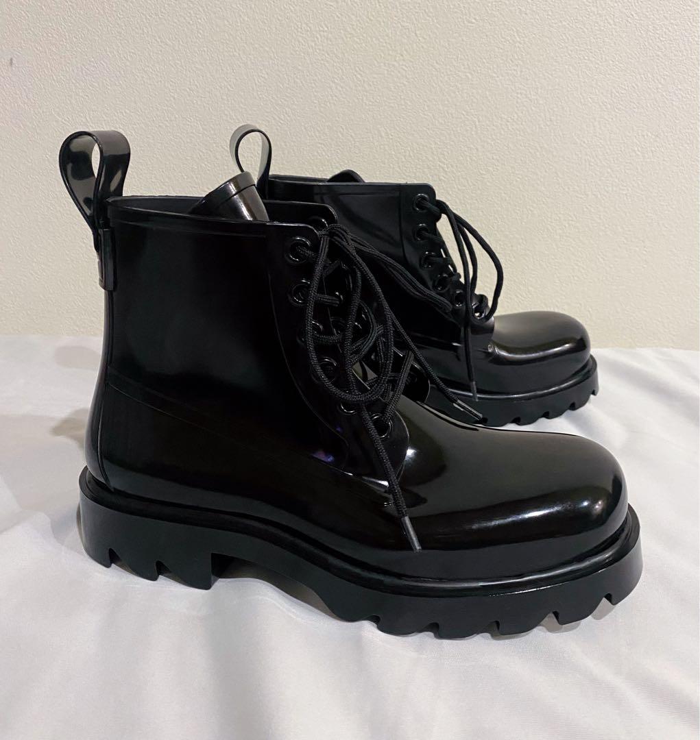 BOTTEGA VENETA ラバー レースアップ ブーツ　レインブーツ