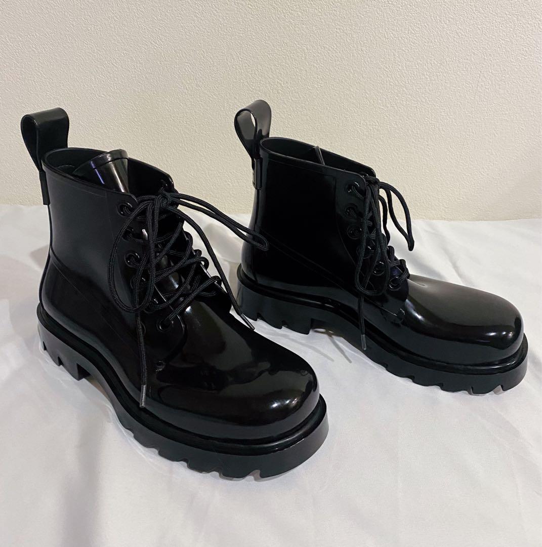 BOTTEGA VENETA ラバー レースアップ ブーツ　レインブーツ