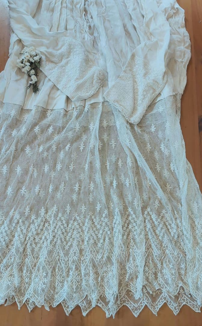 フランスアンティークワンピース　フランスアンティークレース