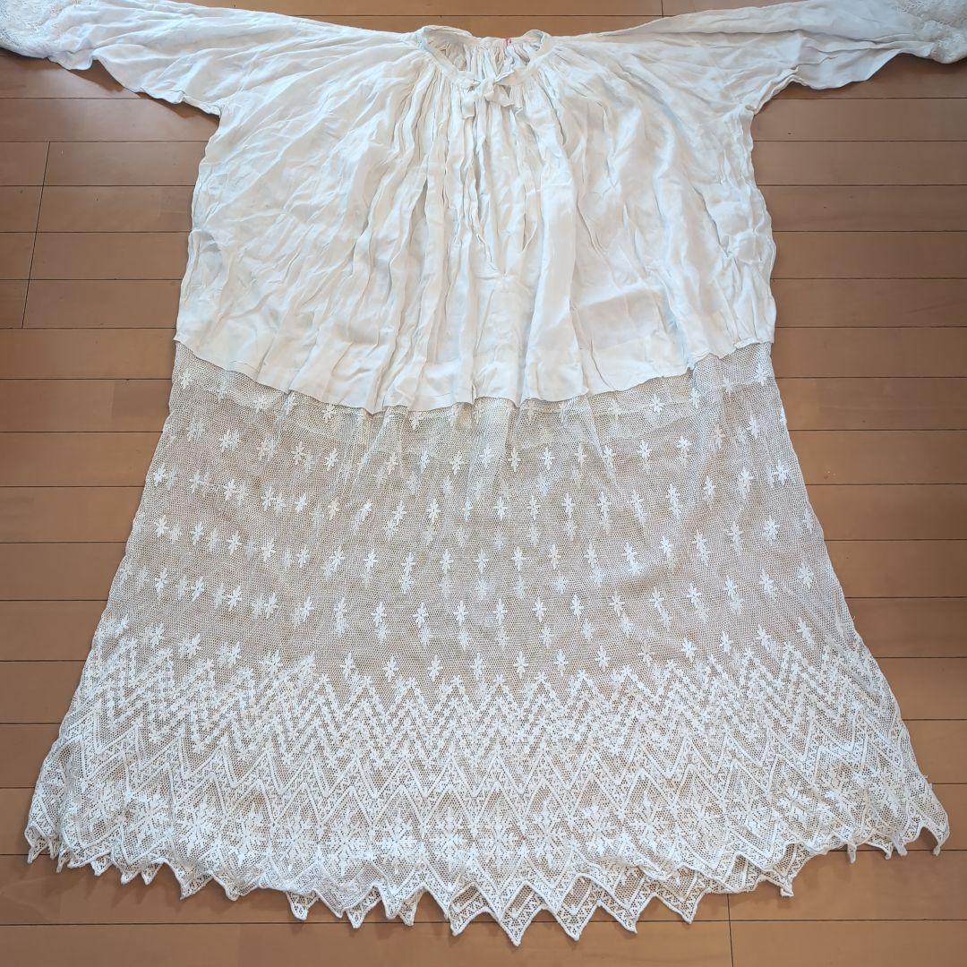 フランスアンティークワンピース　フランスアンティークレース