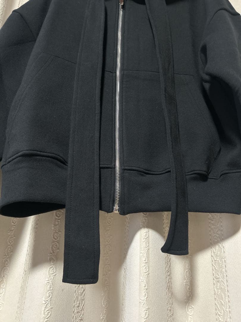✨26ss新品✨TRANOI トラノイ ボンディングジップアップフーディブラック
