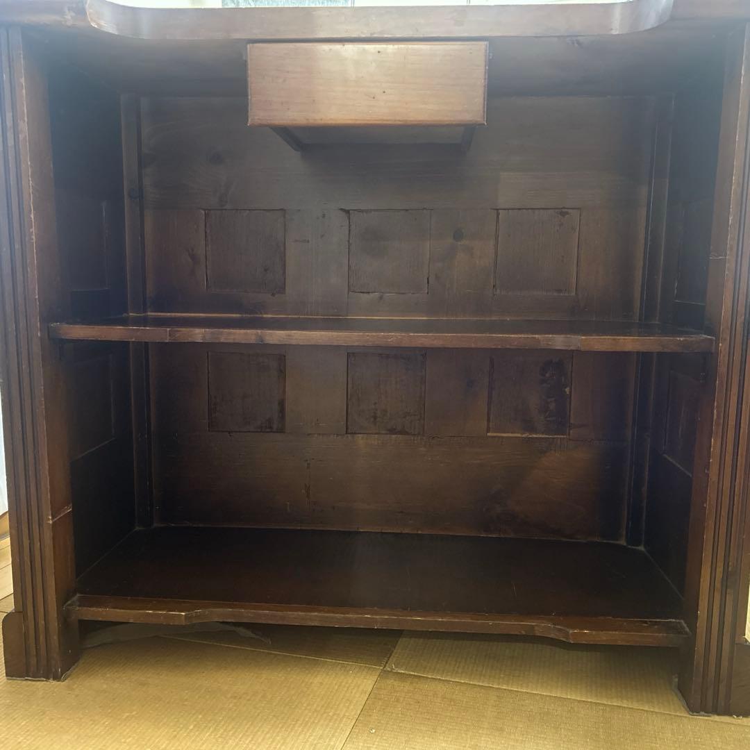 木製　キッチンカウンター（生地付き）　タイル装飾付き