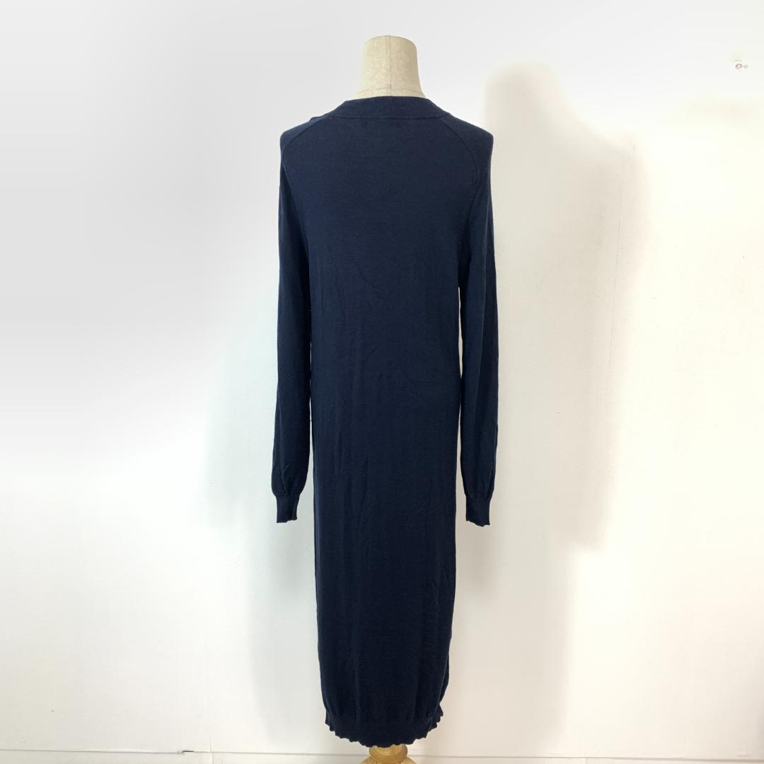 ウィークエンドマックスマーラ ワンピース シルク ウール 紺 M B2533