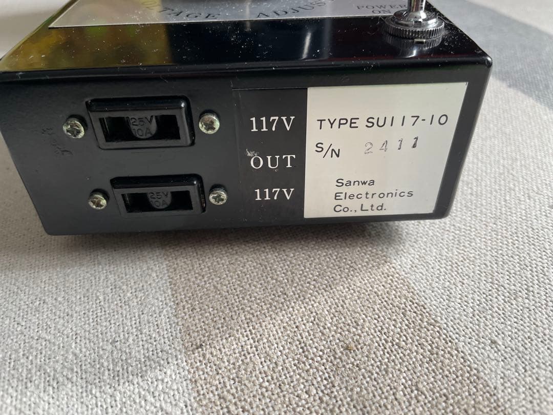 SANWAステップアップトランス、入力：100V→出力：117V