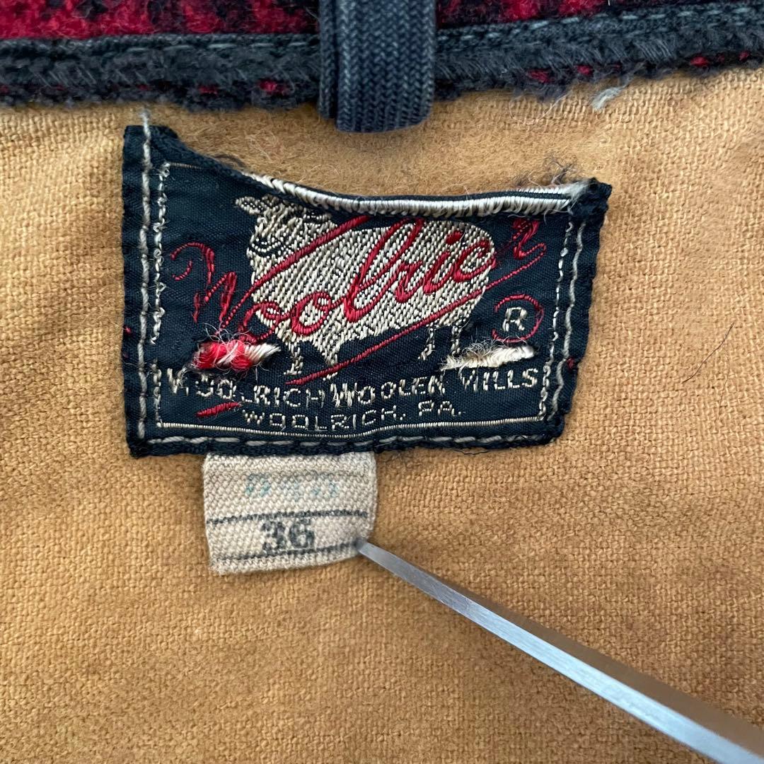 希少vintage50sWoolrichバッファローチェックウールジャケット古着
