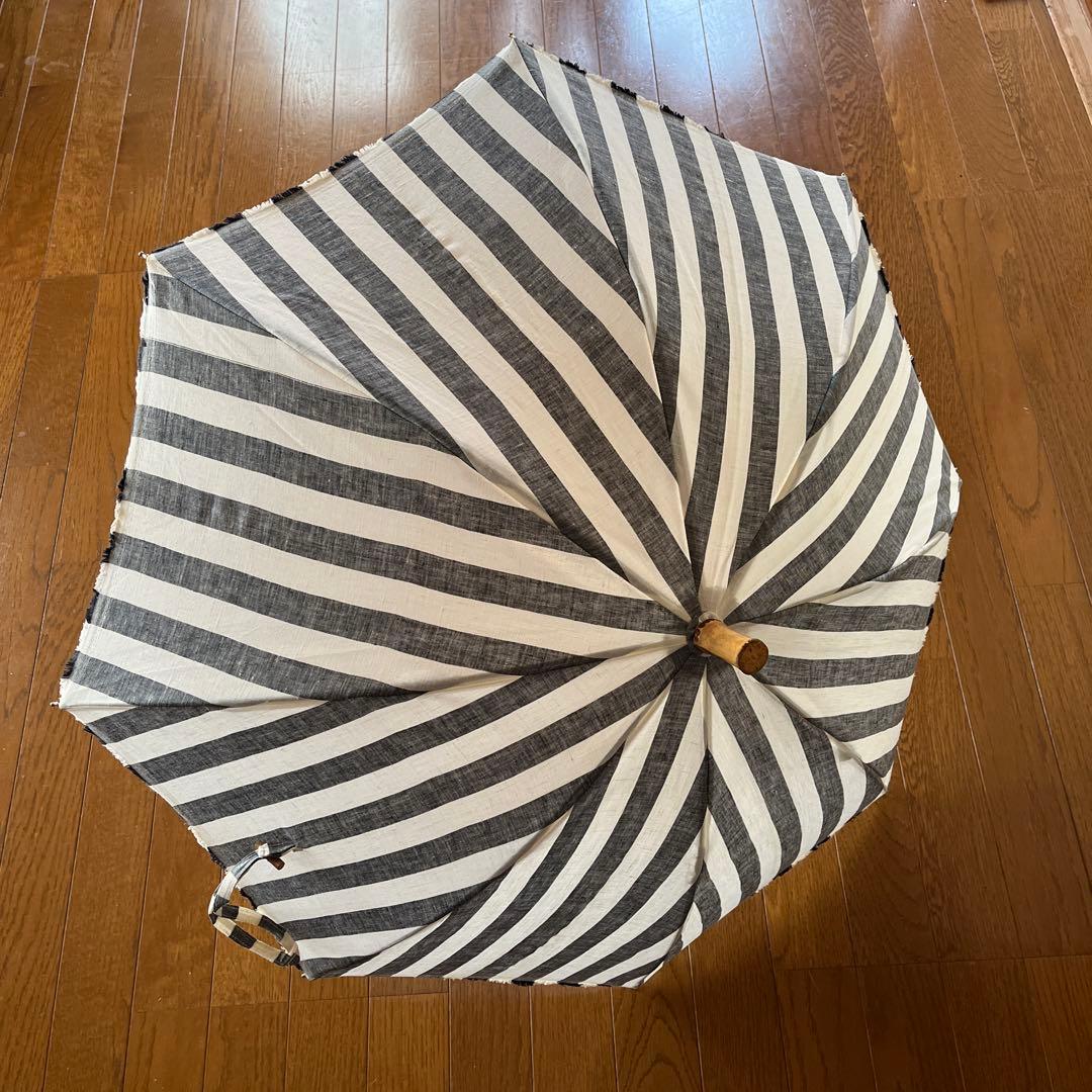 SUR MER シュールメール　日傘　ストライプ　キナリノモール