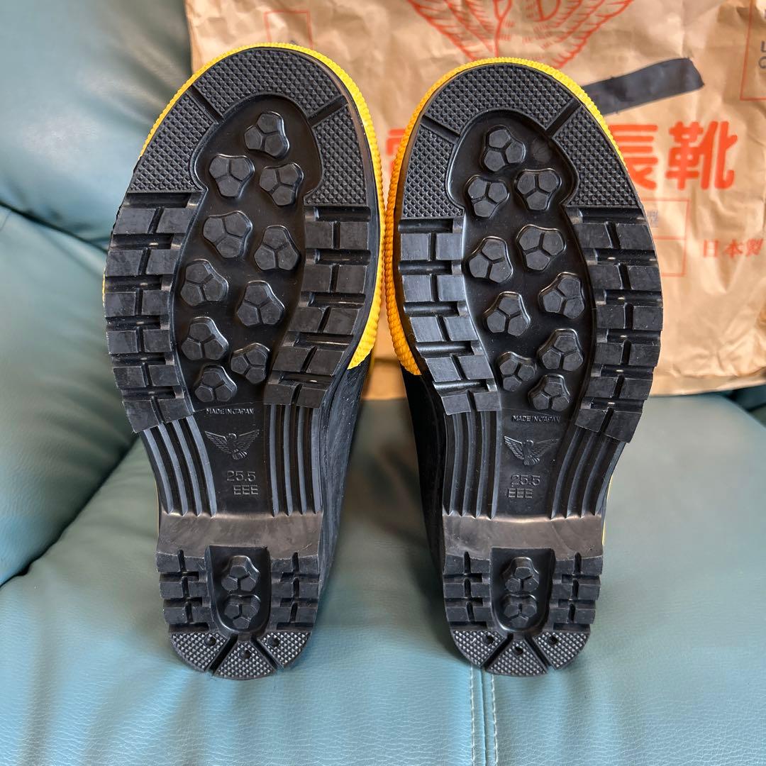 JIS規格 防水長靴 ED-P/C3 黒/黄色　新品