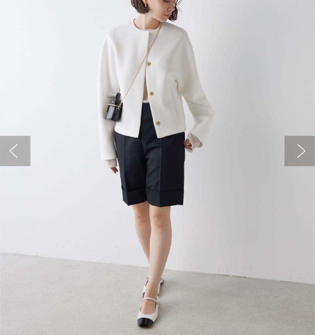 ウィムガゼット　センタープレスショートパンツ　BLACK SMサイズ