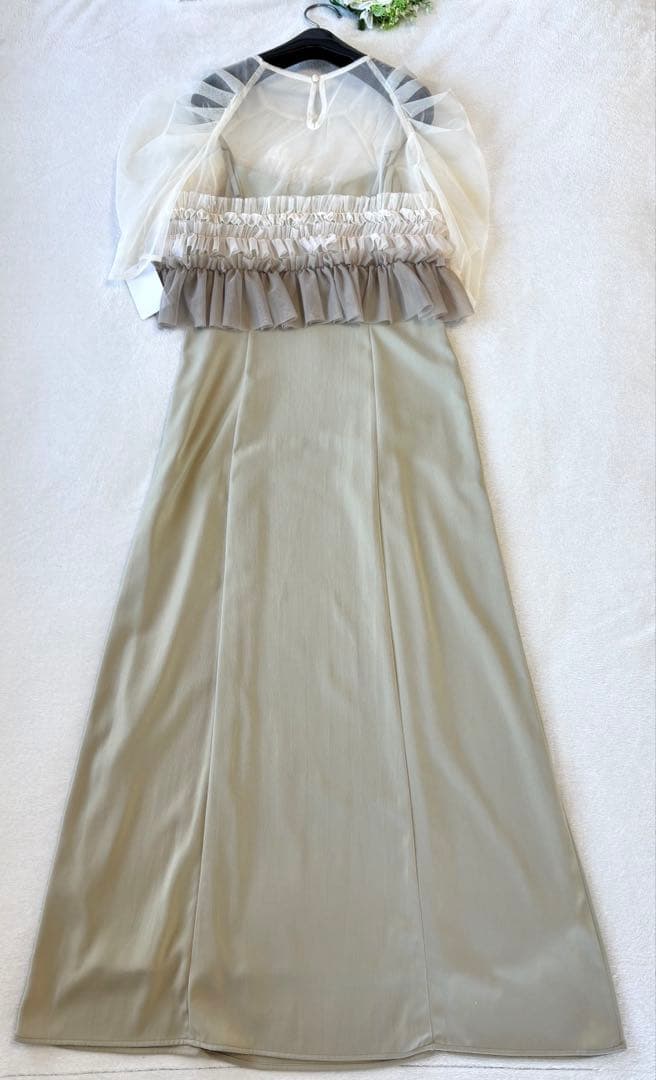 再値下げ　新品タグ付　リルアー　ドリードール　チュール　サテン　ロングドレス